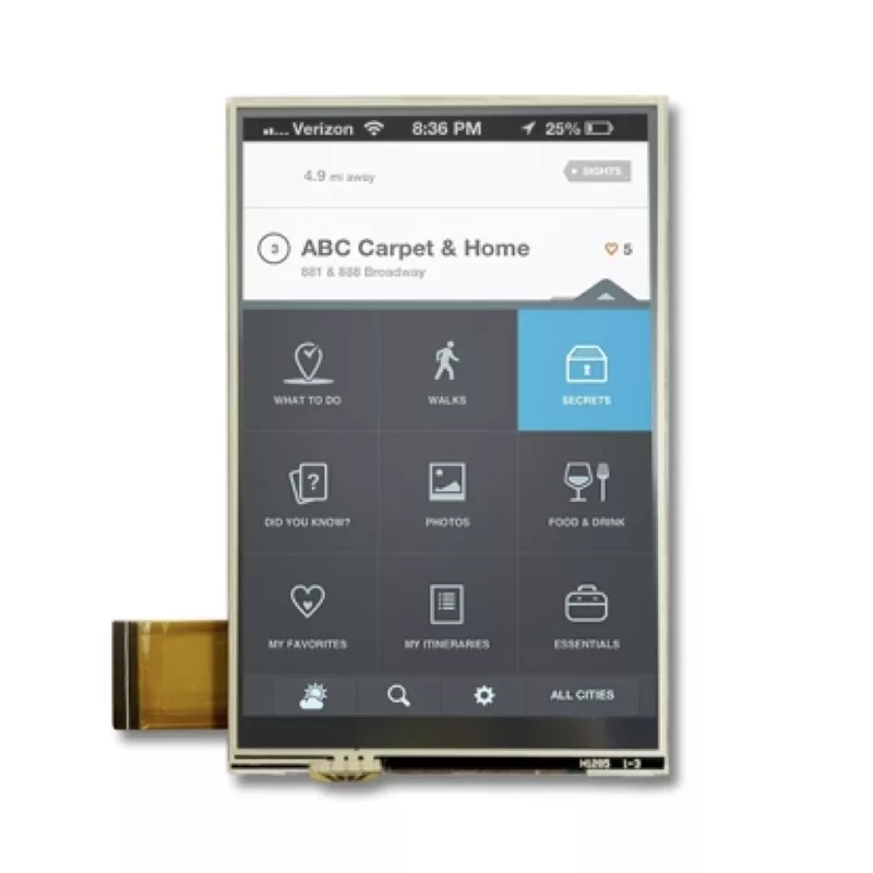 3.5 '' 320x480 Modúl TFT Resistive Touch