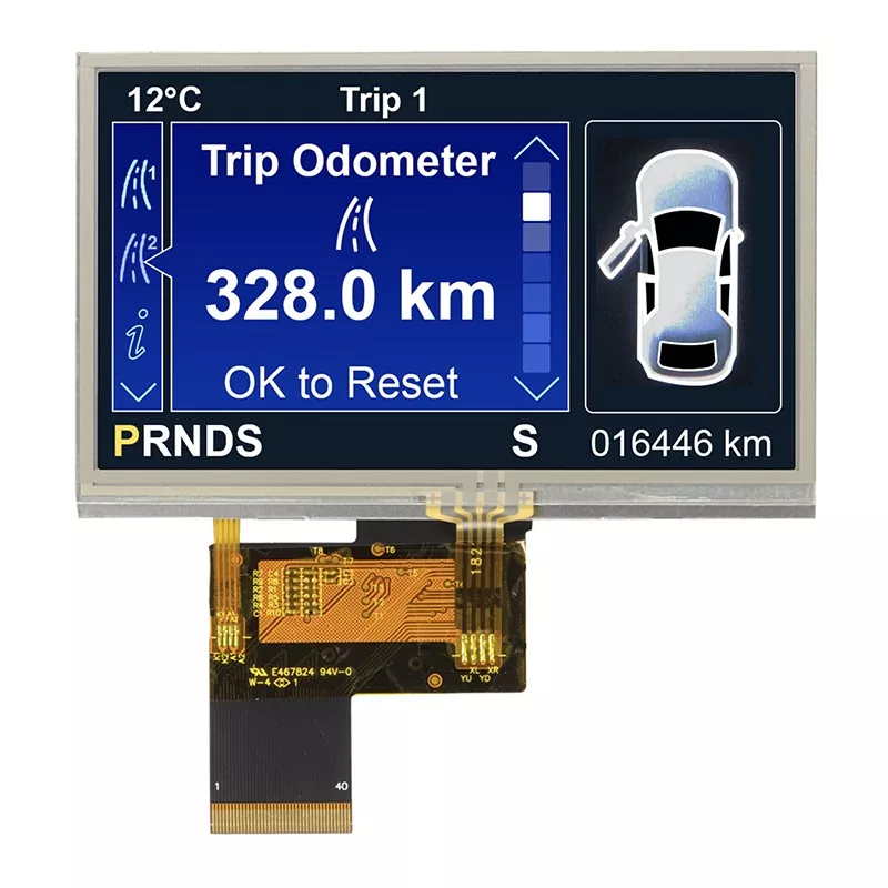 4.3 orlach 480x272 Modúl TFT Resistive Touch